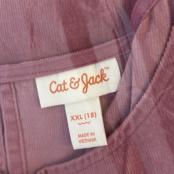 NWT Cat & Jack Girls Eyelet Ruffle Long Sleeve Dress – Mauve Size XXL (18) - Picture 3 of 15